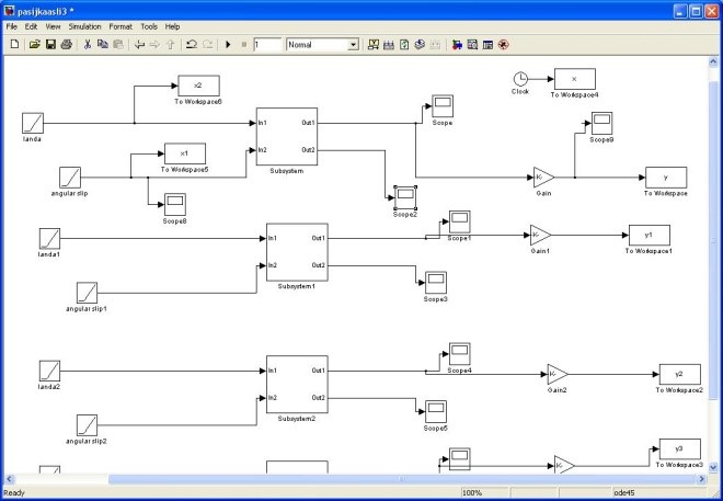 قسمتی از برنامه  شبیه سازی