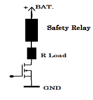 مدار کلید پایین- دست به همراه رله امنیتی