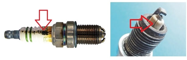  شکستگی و سوختگی روی چینی شمع