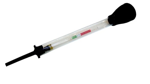 بررسی شارژ بودن با استفاده از هیدرومتر 