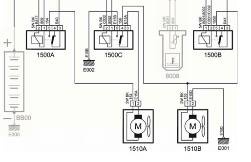  بخشی از مدار الکتریکی فن سمند 