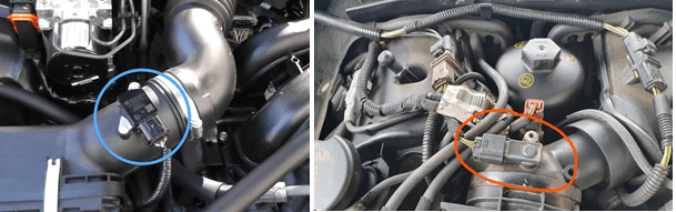 محل قرار گرفتن دو نوع سنسور مپ