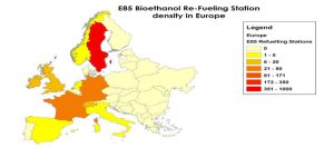 تعدد جایگاه‌های سوخت اتانول در اتحادیه اروپا 