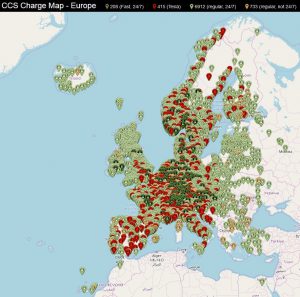 جایگاه شارژ خودروهای برقی در اروپا 