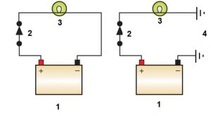 شماتیک یک مدار ساده الکتریکی 