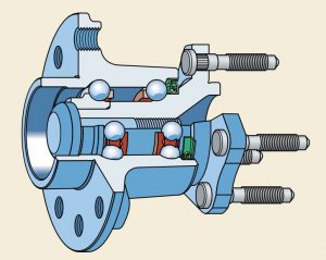 استفاده از بلبرینگ‌های با تماس زاویه‌ای در توپی چرخ خودرو