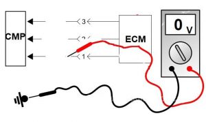 بررسی وجود اتصال بدنه در سیم‌کشی سنسور