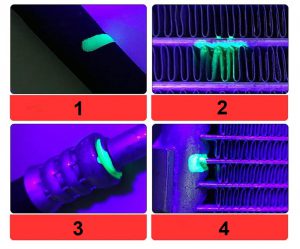 بررسی نشتی‌های مختلف با لامپ فرابنفش 