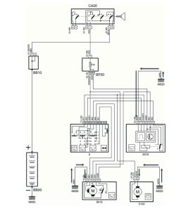 مسیر جریان منفی در زمان خاموش بودن مدار برف‌پاک‌کن سمند