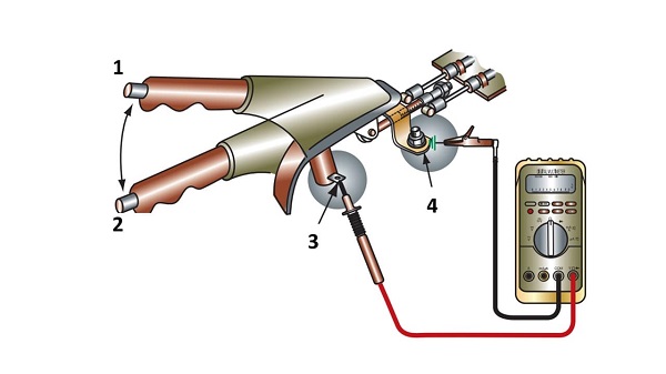 تست سوئیچ ترمزدستی اهرمی