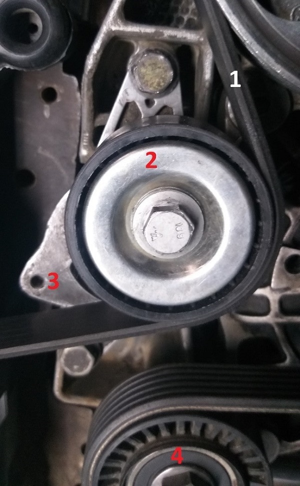 خلاص کردن تسمه سفت‌کن تسمه دینام 206