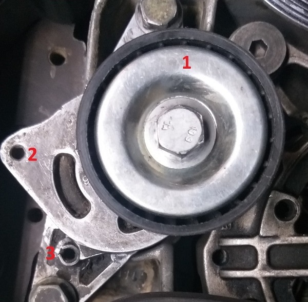 محل قرارگیری سوراخ‌های روی تکیه‌گاه‌های ثابت و متحرک تسمه سفت‌کن