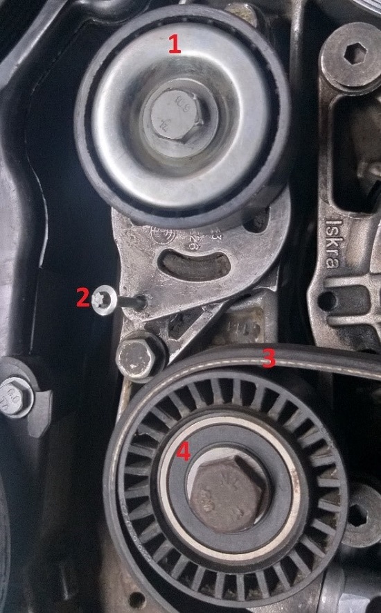 طریقه تعویض تسمه دینام پژو پارس tu5