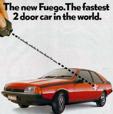تبلیغات استفاده از ریموت در رنو Fuego 1982