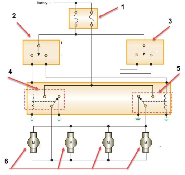 مدار سیستم قفل درها بدون یونیت