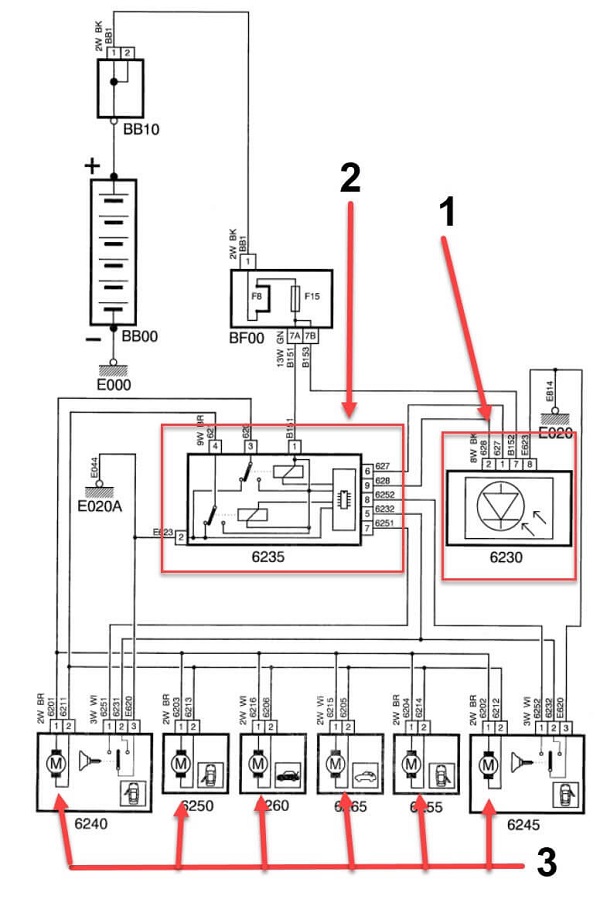 مدار قفل مرکزی سمند قدیمی با ریموت اینفرارد