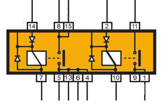 شماتیک رله دوبل