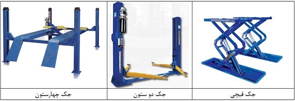 انواع جک‌های ثابت تعمیرگاهی