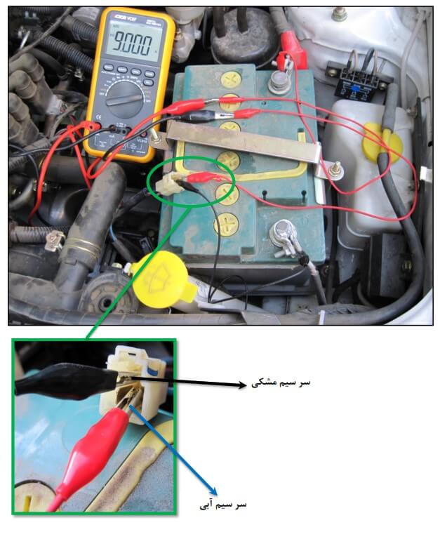 بررسی ولتاژ خروجی مقاومت فن - تیبا