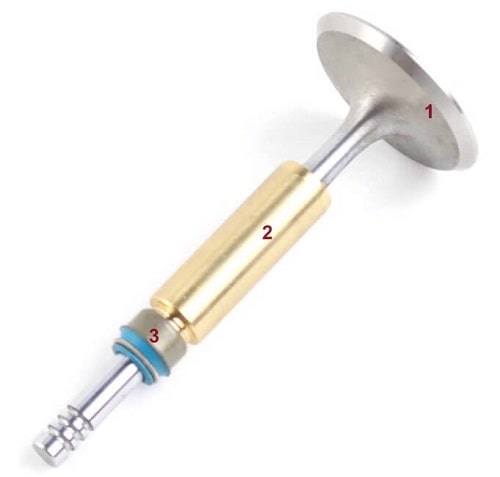 محل استقرار لاستیک ساق سوپاپ بر روی ساق و گیت سوپاپ