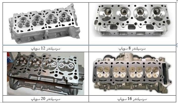 سرسیلندر موتور 8، 12، 16 و 20 سوپاپ