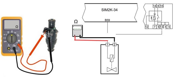 بررسی مقاومت انژکتور