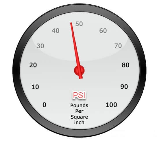 فشار مناسب در زمان باز شدن سوییچ بر حسب PSI
