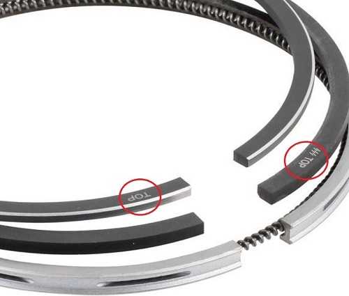 درج کلمه TOP بر روی رینگ پیستون