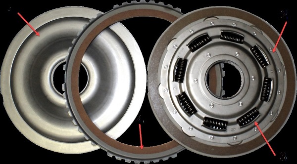 نمونه یک مجموعه کلاچ Lockup داخل مبدل گشتاور