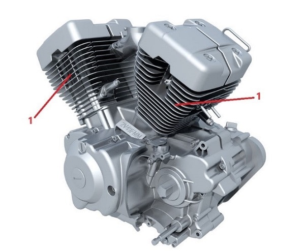 خنک کاری موتور دو سیلندر V شکل بوسیله هوای محیط