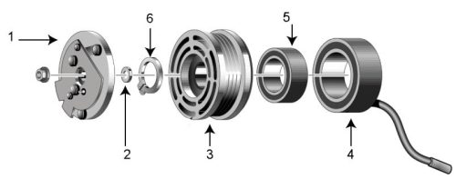 اجزا نوعی کلاچ کمپرسور کولر