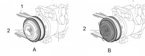 حالت فعال و غیر فعال کلاچ کمپرسور کولر