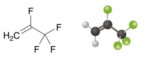 فرمول و پیوند مولکولی گاز R-1234yf